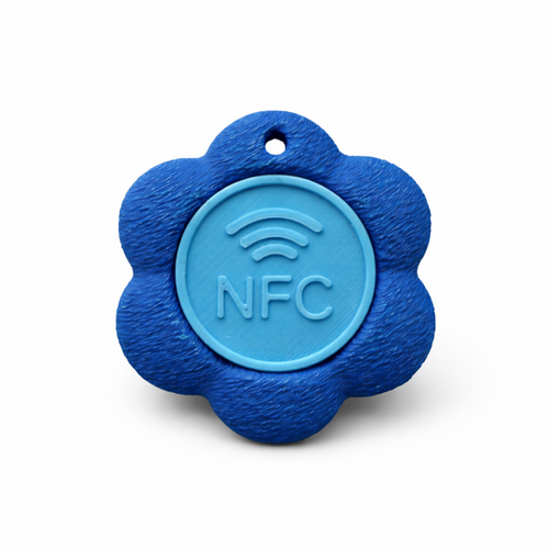 Bloomtag Cornflower — Smart NFC Flower Tag for Pets